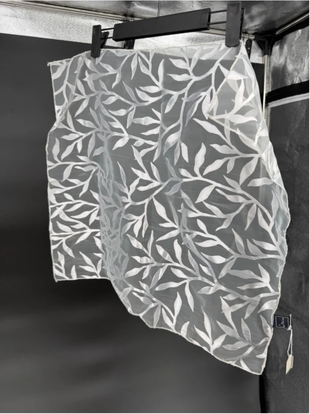 Women's Citara White Leaf Pattern Scarf One Size